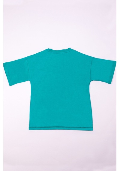 Hçm Erkek Çocuk Tshirt Basklı A8 Petrol Yeşili