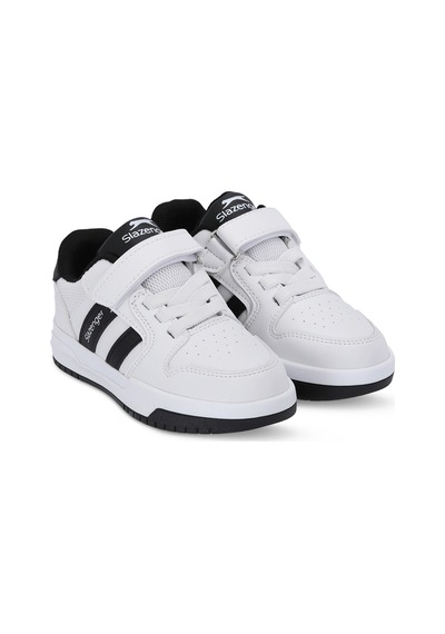 Slazenger Craft I Unisex Çocuk Cırtlı Beyaz / Siyah Günlük Spor Ayakkabısı Beyaz - Siyah