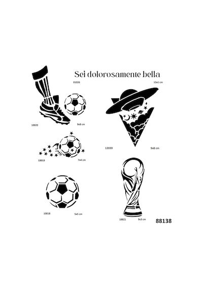 Futbol Hint Kınasıyla Geçici Dövme Yapma Seti