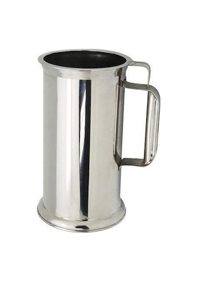 İnox Paslanmaz Litre Kabı Süt Ölçeği - 3 Litre Gümüş