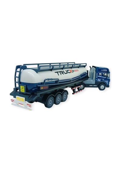 Metal Tır 1:24 - Sesli Işıklı Tanker Tır 39 Cm - Lacivert Kafa Çok Renkli