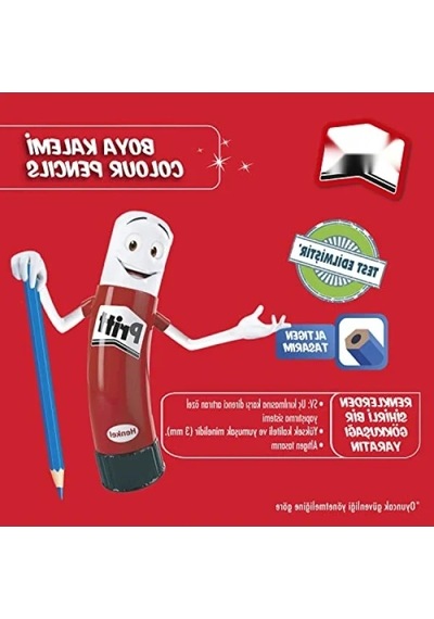 24 Renkli Kuru Boya Kalemi Seti, Dayanıklı Ve Silinebilir 103 Ivory