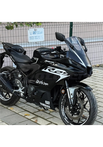 Yamaha Yzf R25 2025 Model Beyaz Sticker Etiket Modeli