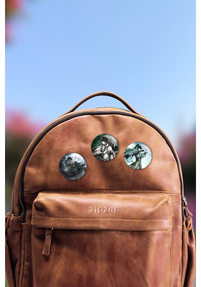 Qiuyuan Wuthering Waves Gacha Çanta Süsü Rozet İğneli Buton Rozet Seti 3 Adet Üçlü