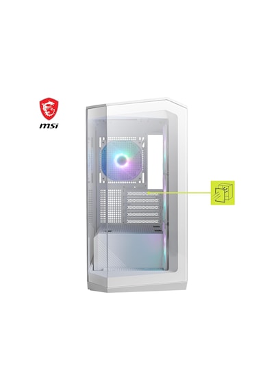 Msı Mag Pano M100r Pz Argb Fanlı Beyaz Micro Atx Oyuncu Kasası