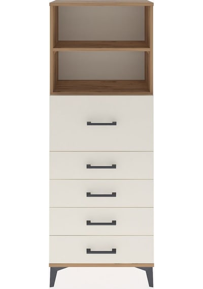 Arges Dolap 2 Raflı 5 Çekmeceli 60x30x163 Çam-aytaşı Atlas Çam