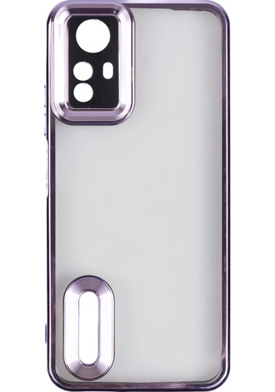 Xiaomi Redmi Note 12s Kılıf Kamera Korumalı Logo Gösteren Zore Omega Kapak Lila