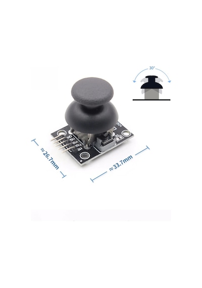 Robizstore-Arduino Joystick Xy Ps2 Oyun Kumanda Kontrol Kolu Rocker Ky-023