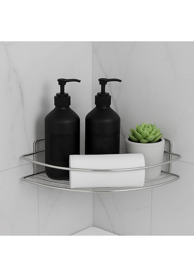 Tr Köşe Rafı 304 Paslanmaz Çelik Şampuanlık 23x23 Cm Kbk100 Diğer