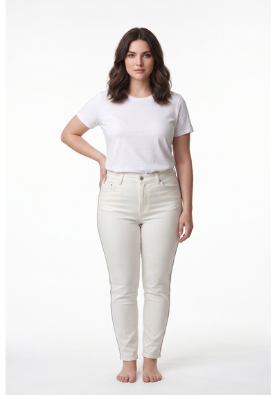 Seleste Kadın Pantolon 25y360 Beyaz