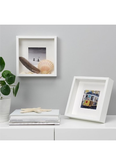 Ikea Sannahed Derin Fotoğraf Çerçevesi 25 X 25 Cm Beyaz