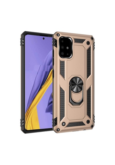 Samsung Uyumlu Galaxy A71 (A715) Kılıf Panzer Ring Tam Koruma Arka Kapak