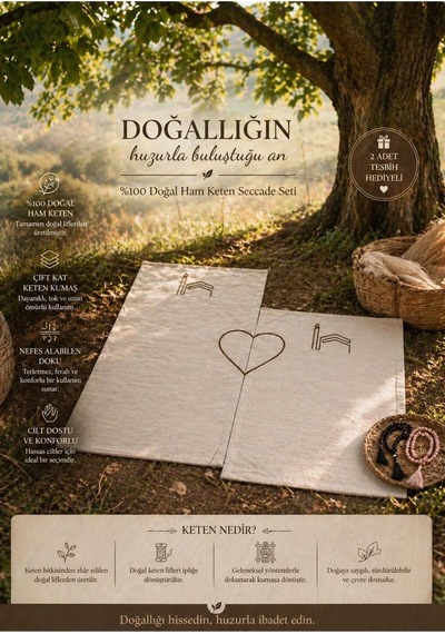 Kabe İşlemeli Eşli Çift %100 Doğal Keten Tesbihli Çeyizlik Hediyelik Seccade Seccade Seti Namazlık Kalpli Eşli Çift Kabe İşlemeli Eşli Çift %100 Doğal Keten Tesbihli Çeyizlik Hediyelik Seccade Seccade Seti Namazlık Kalpli Eşli Çift