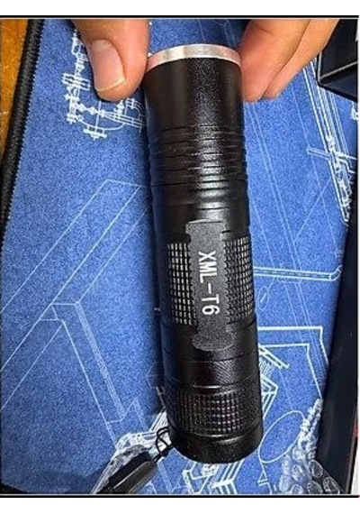 E-smarter Xml-t6 El Feneri 5000mah Bataryalı Gri - Siyah