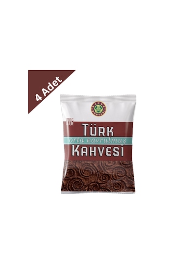 Kahve Dünyası Orta Kavrulmuş Türk Kahvesi 100 G X 4 Adet - Taze Çekilmiş Kahve Diğer