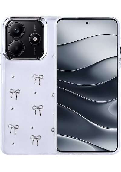 Nihcase Xiaomi Redmi Note 14 4g Kılıf Kutup Simli Desenli Fiyonk Kapak