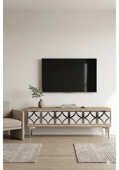 Tsa1237dbs Lem Tv Sehpası Safirmeşe-beyaz-silver 120cm