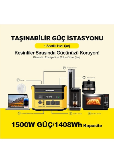 Mobinerji 1500w Taşınabilir Güç Kaynağı