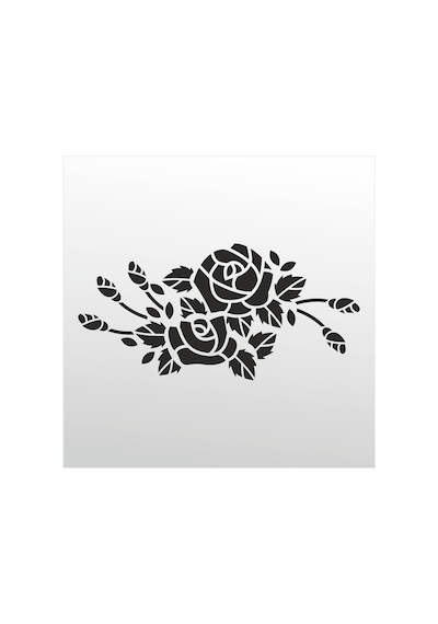 Folyo Sticker Gül 80cm Uzunluk Siyah