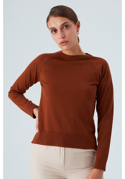 Peraluna Vanessa Pullover Merino Yünlü Yanları Yırtmaçlı Ince Kadın Triko Kazak Kahve-kahve Kahve Peraluna Vanessa Pullover Merino Yünlü Yanları Yırtmaçlı Ince Kadın Triko Kazak Kahve-kahve Kahve