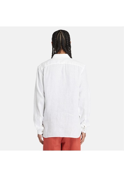Timberland Mill Brook Linen Shirt Erkek Gömlek-32277 Beyaz