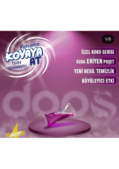 Dops Konsantre Kovaya At Suda Eriyen Yüzey Temizleyici 10'lu