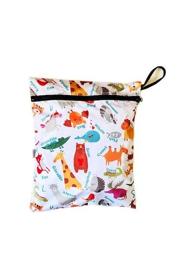 Zoo 30x36cm Su Geçirmez Islak Mayo Kıyafet Taşıma Torbası Çok Amaçlı Çanta Organizer Fermuarlı Polyester Saklama Çantası