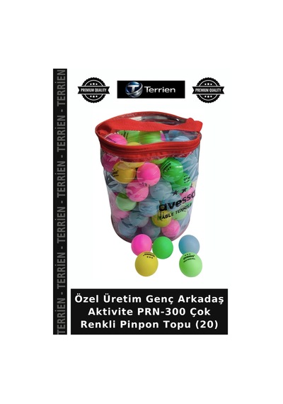 Özel Üretim Genç Arkadaş Aktivite Prn-300 Çok Renkli Pinpon Topu 20