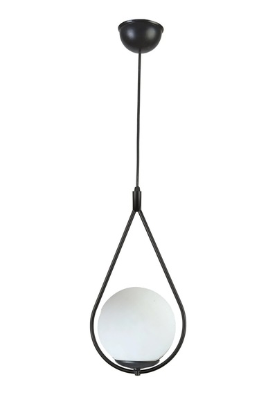 Damla Camlı Tekli Modern Hol Salon Oturma Odası Giriş Üçlü 3lü Avize Siyah