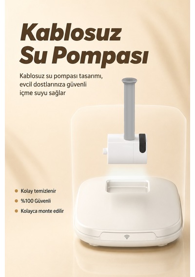 Pwf 3150 Petmate Flowsense Pro - Wi-fi Ve Sensörlü Akıllı Otomatik Kedi Köpek Su Çeşmesi 2,5 L Paslanmaz Çelik - Bpa İçermez - Krem