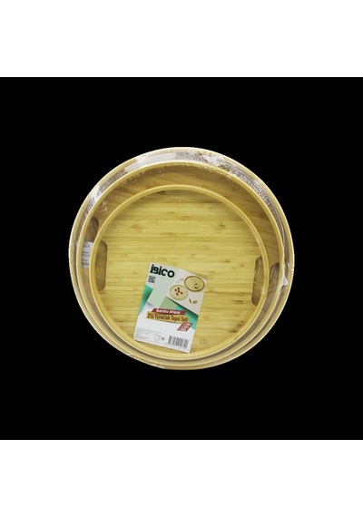 Bambu Ahşap Yuvarlak Tepsi Seti 30/35/38 Cm 3'lü Diğer
