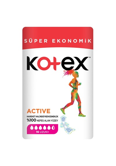 Kotex Ultra Active Süper Ekonomik Paket Uzun 16'lı - 4 Adet Tarı