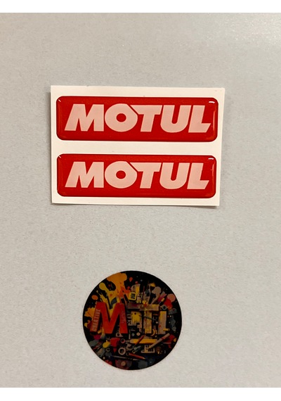 Motül Damla Etiket Jdm Araba-motosiklet Cam Damla Etiket Kabartmalı Epoksi 6x2cm 2 Adet Kırmızı