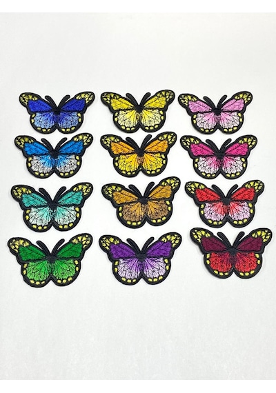 Kelebek Arma / Ütü İle Yapışan Arma / 7x4 Cm /b10/ - Kahve