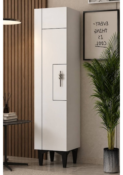 Dhdxçad1b Mina 1 Kapaklı Mutfak Dolabı Banyo Dolabı Çok Amaçlı Dolap Beyaz