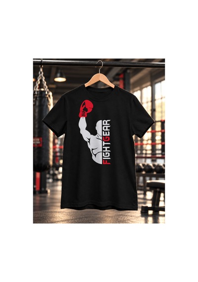 Segungear Boxingfist Erkek Regular Fit Baskılı Spor Tişört Siyah - 932147890 Siyah