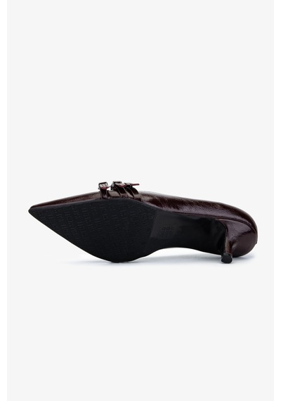 Valmenti Kadın Suni Deri Bordo Stiletto Ayakkabı 1073 0510 Bn Ayk Sk25-26 Bordo Dr Bordo