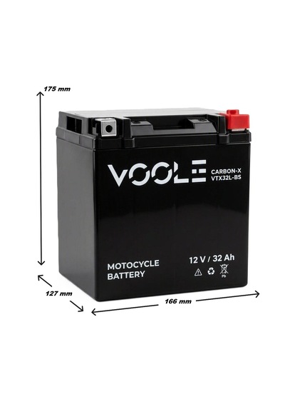 Voole Ytx32l-bs 12v 32a Motosiklet Ve Atv Aküsü