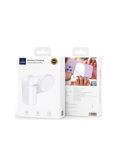Wiwu Wi-W016 Wireless Şarj Ve Bluetooth Selfie Özellikli 10 W 4500 mAh Powerbank