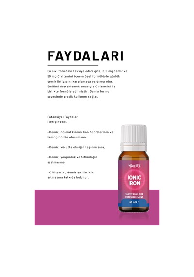 Vitanil's Demir Damlası 30 Ml