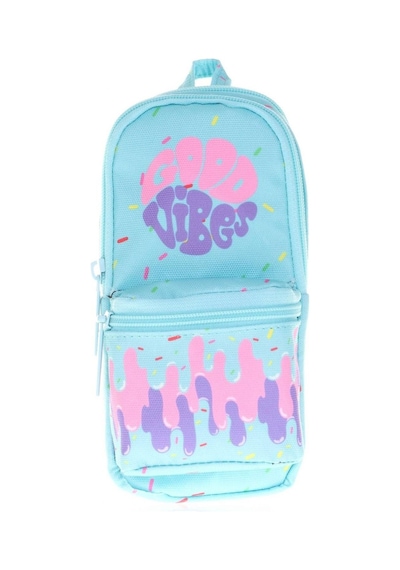 Kaukko Kalem Çantası Layer Junior Bag Good Vibes Üç Bölmeli Kalem Çantası