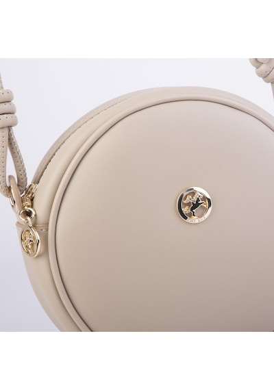 Nas Bag Kadın Yuvarlak Oval Yazlık Moda Çanta Kum Luna Kum