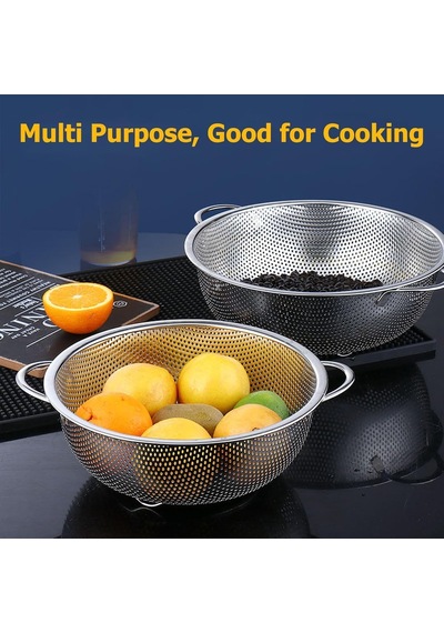 Çift Kulplu Metal Süzgeç, Mutfak İçin 25 Cm