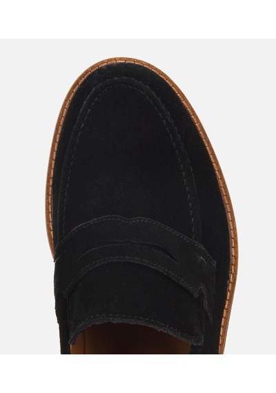 Hotiç Erkek Süet Deri Siyah Klasik Loafer