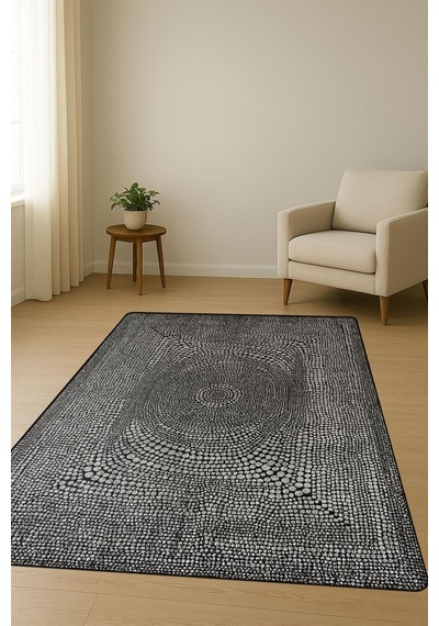 Modern Desenli Dijital Baskı Kaymaz Taban Halı H1120 Renkli