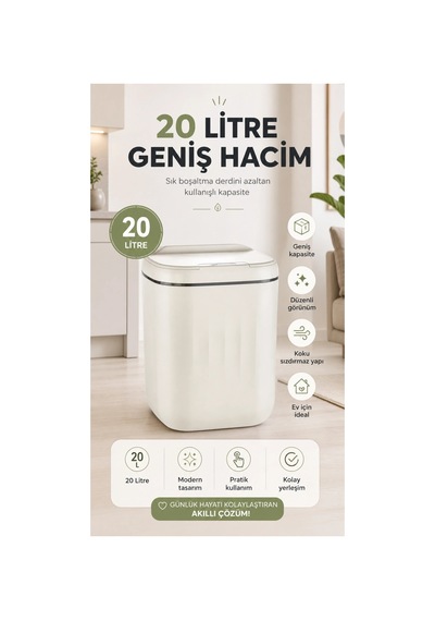 Sensörlü Kovası 20 Litre Çok Renkli