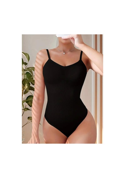 Zıbın String Model Toparlayıcı Çıtçıtlı Body Korse 9052 Siyah