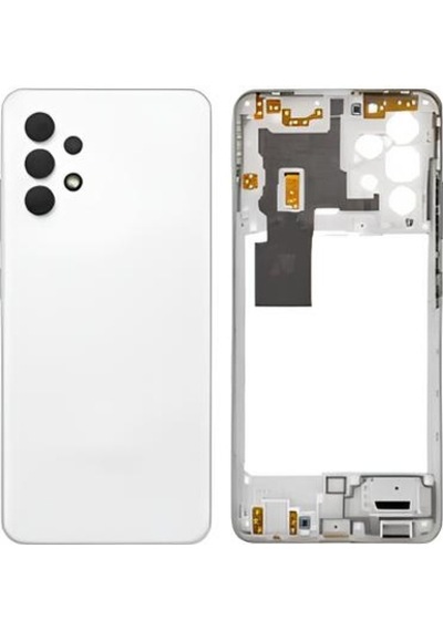 Samsung Galaxy Uyumlu A32 - Sm-a325f Full Kasa Arka Kapak Takım Beyaz
