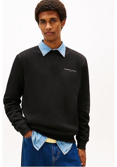 Tommy Hilfiger Tjm Regular Linear Sweatshirt-12832 Siyah
