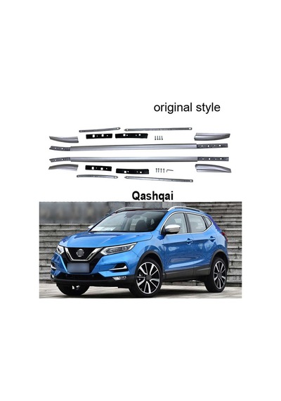 Nissan Qashqai Üst Port Bagaj Tavan Çıtası Oem Siyah- Alüminyum Siyah